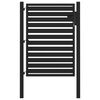 vidaXL Brama ogrodowa zamykana na klucz, czarna, 100x120cm, aluminiowa