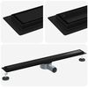 vidaXL Odpływ prysznicowy 2 w 1 z syfonem 360&deg; Czarny 80 cm
