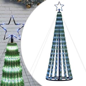 vidaXL Choinka LED 275 diod LED Niebieski 180 cm