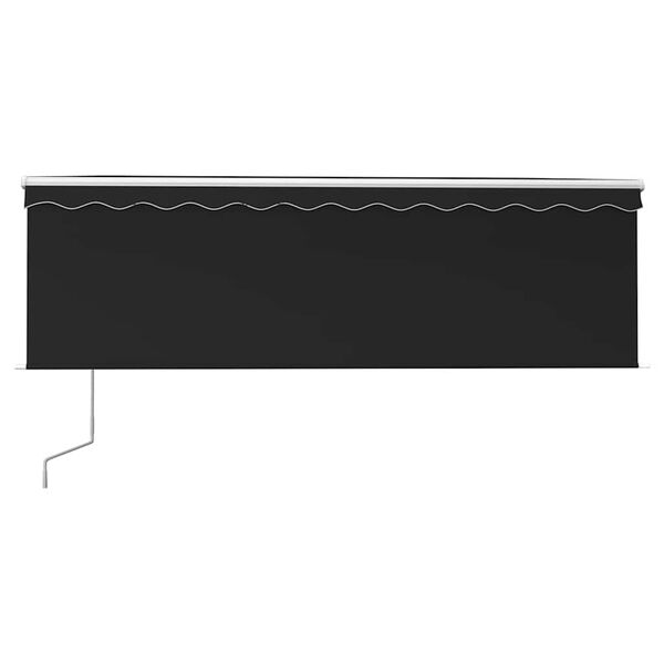 vidaXL Automatycznie zwijana markiza z zasłoną, 4x3 m, antracytowa