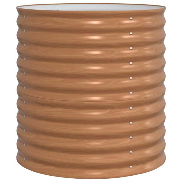 vidaXL Podniesiony grządka Brązowy 80 x 80 x 81 cm Stal