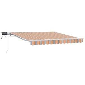 vidaXL Markiza wysuwana Wielokolorowe 350 x 250 cm Tkanina i aluminium