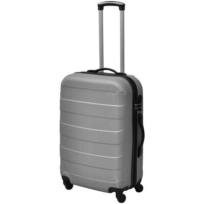 vidaXL Zestaw 3 walizek podróżnych, srebrny, 45,5/55/66 cm