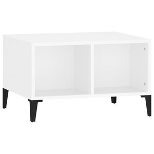 vidaXL Stolik kawowy, biały 60x50x36,5 cm, materiał drewnopochodny