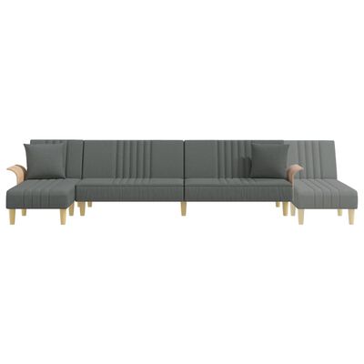 vidaXL Sofa rozkładana L, ciemnoszara, 279x140x70 cm, tkanina