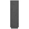 vidaXL Szafka, szara, 38x35x117 cm, lite drewno sosnowe