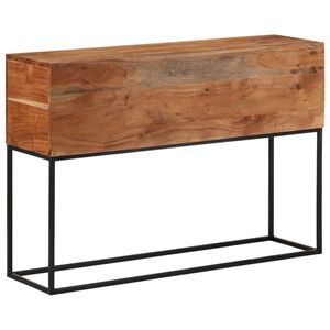 vidaXL Stolik konsolowy, 110x30x75 cm, lite drewno akacjowe i żelazo