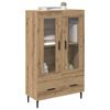 vidaXL Highboard z szufladą Dąb rzemieślniczy 69,5 x 31 x 115 cm