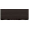 vidaXL Blat do łazienki, ciemnobrązowy, 100x40x(2-4) cm, lite drewno