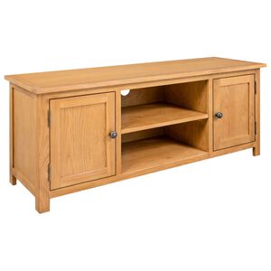 vidaXL Szafka pod telewizor, 110x35x44 cm, lite drewno dębowe