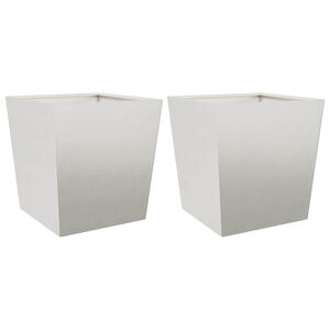 vidaXL Donice ogrodowe, 2 szt., 50x50x50 cm, stal nierdzewna