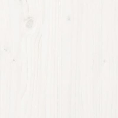 vidaXL Skrzynia ogrodowa, biała, 76x42,5x54 cm, lite drewno sosnowe