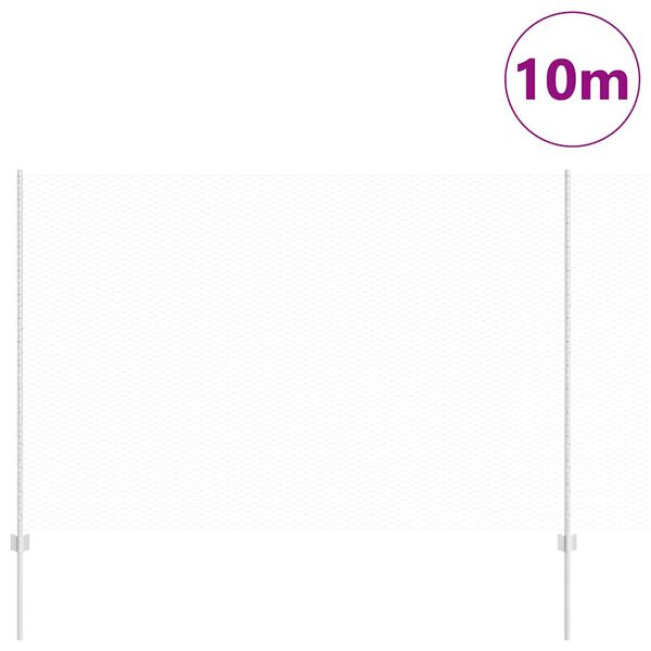 vidaXL Ogrodzenie z słupkiem Srebrny 1,6 x 10 m Stal