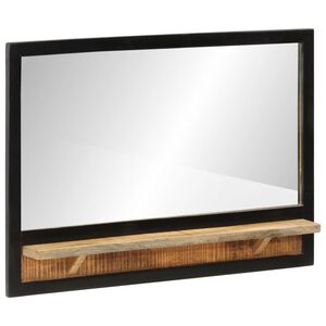 vidaXL Lustro z p&oacute;łką, 80x8x55 cm, szkło i lite drewno mango