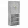 vidaXL Witrynka, szarość betonu 69,5x34x180 cm materiał drewnopochodny