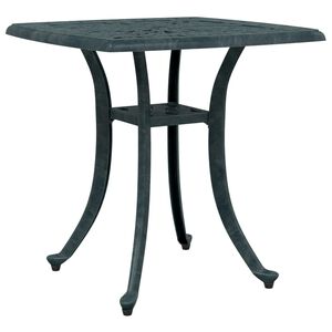 vidaXL Stolik ogrodowy, zielony, 53x53x53 cm, odlewane aluminium