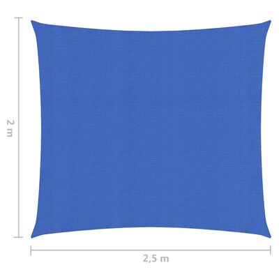 vidaXL Żagiel przeciwsłoneczny, 160 g/m², niebieski, 2x2,5 m, HDPE