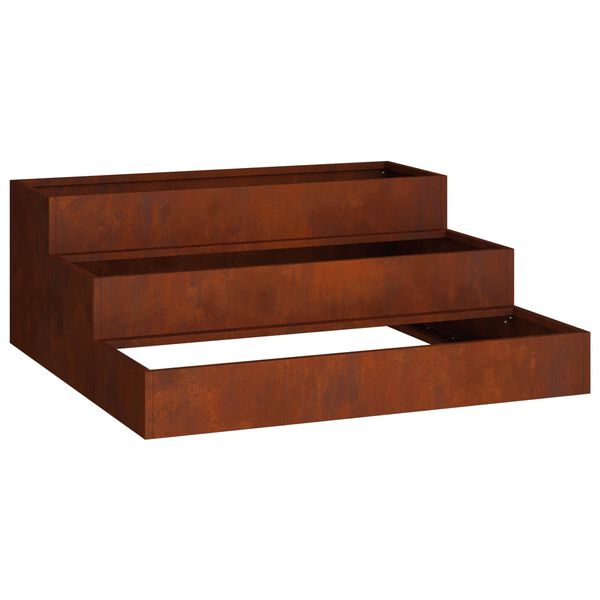 vidaXL Doniczka ogrodowa Rdzawy 90 x 90 x 35 cm