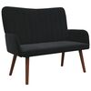 vidaXL Sofa dwuosobowa Czarny 115 x 61 x 87 cm Welur