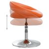 vidaXL Obrotowe krzesła stołowe, 4 szt., pomarańczowe, sztuczna sk&oacute;ra