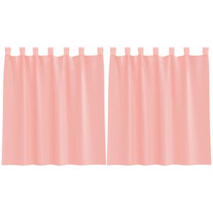 vidaXL Zasłony woalowe z pętelkami 2 szt. R&oacute;żowe 140x140 cm