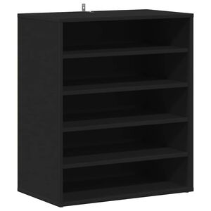 vidaXL Szafka na buty, czarna, 60x35x70 cm, materiał drewnopochodny
