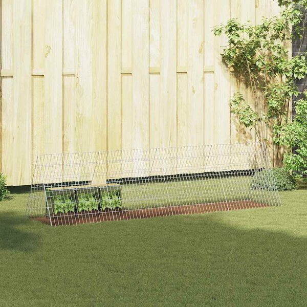 vidaXL Klatka dla kr&oacute;lika Srebrny 650 x 55 x 55 cm Stal Galwanizowana