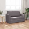 vidaXL Sofa Bed 110cm Szary Sztuczna sk&oacute;ra