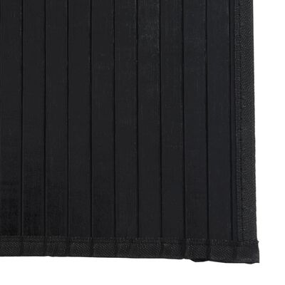 vidaXL Dywan prostokątny, czarny, 60x100 cm, bambusowy