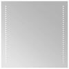vidaXL Lustro łazienkowe z LED, 50x50 cm