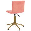 vidaXL Obrotowe krzesła stołowe, 2 szt., r&oacute;żowe, aksamitne