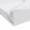 vidaXL P&oacute;łka ścienna z p&oacute;łką 2 pcs Biały marmur 60 x 9 x 3 cm