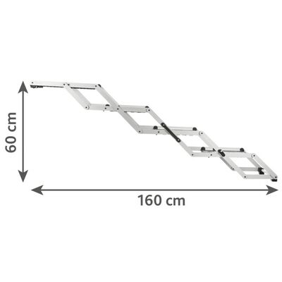 TRIXIE Składane schodki dla zwierząt, 4-stopnie, 160x70 cm, aluminium