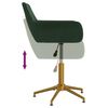 vidaXL Obrotowe krzesła stołowe, 4 szt., ciemnozielone, aksamitne