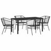 vidaXL Zestaw do jadalni w ogrodzie 5 pcs Czarny polirattan