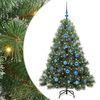vidaXL Sztuczna choinka z 150 diodami LED Zielony 150 cm PE i PVC