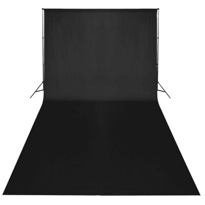 vidaXL Tło fotograficzne, bawełniane, 600 x 300 cm, czarne