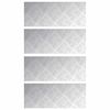 vidaXL Stopień 4 szt. 50 x 20 cm Srebrny Aluminium Prostokątny