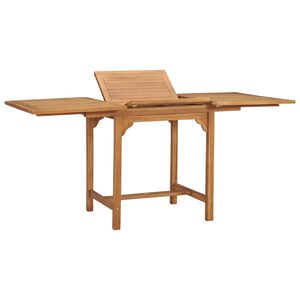 vidaXL Rozkładany st&oacute;ł ogrodowy, (110-160)x80x75cm, lite drewno tekowe