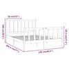 vidaXL Rama ł&oacute;żka bez materaca, biała, 120x200 cm, drewno sosnowe