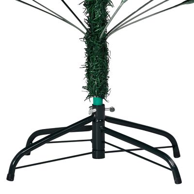vidaXL Sztuczna choinka z LED i zestawem bombek, zielona, 180 cm, PVC