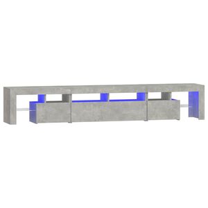 vidaXL Szafka pod TV z oświetleniem LED, szarość betonu, 230x36,5x40cm