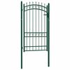 vidaXL Brama ogrodzeniowa EMMEN z kolcami stalowa 103x134,5 cm zielona
