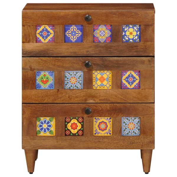 vidaXL Szafka Nocna z szufladą Brązowy 50 x 33 x 62 cm Drewno z mango