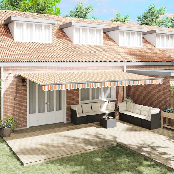 vidaXL Tkanina Zadaszenia z Wielokolorowe 600 × 300 cm Poliester