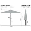 Madison Parasol ogrodowy Paros II Luxe, 300 cm, szafirowy niebieski
