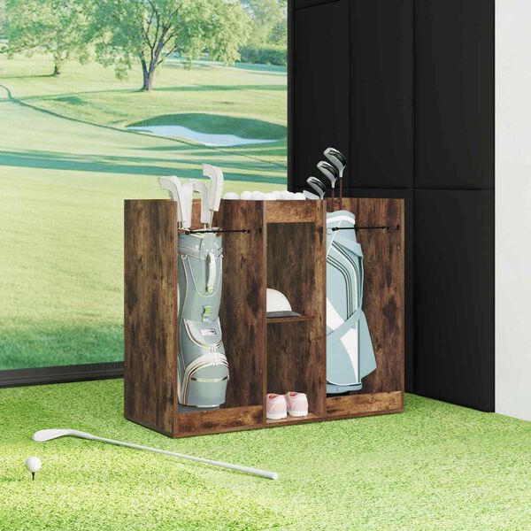 vidaXL Szafka golfowa Gładki Dąb wędzony 102 x 45 x 85,5 cm