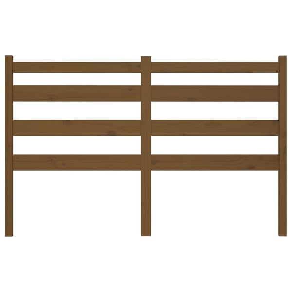 vidaXL Wezgłowie łóżka, miodowy brąz 166x4x100 cm, lite drewno sosnowe