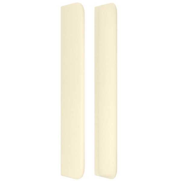 vidaXL Zagł&oacute;wek uszak, kremowy, 183x16x118/128 cm, sztuczna sk&oacute;ra