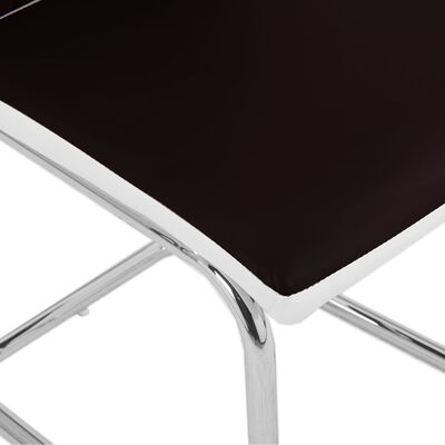 vidaXL Krzesła stołowe, wspornikowe, 2 szt., brązowe, sztuczna skóra